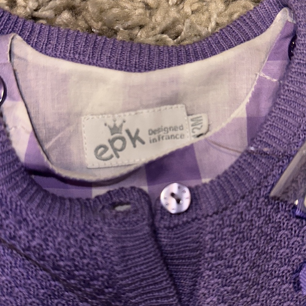 EPK NWT purple dress with sweater 12m - Picture 3 of 5